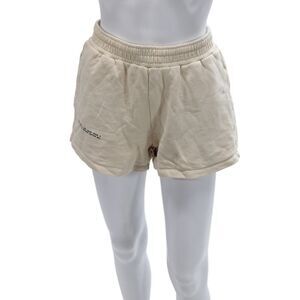 Pangaia Womens Sweat Shorts Beige Organic Cotton Mix Pull On Size XS